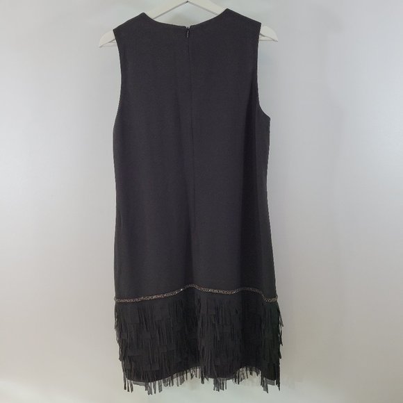 Tahari Petite Fringe Sleeveless Dress - Picture 2 of 6